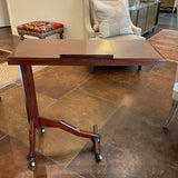 Antique Rolling Tray Table / Desk in Mahogany Stamped Sir Guy Campbell 32.5"W x 14.25" D x 30T