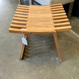 Serena And Lily Teak Bath Stool 18.5"W x 17"D x 18"T