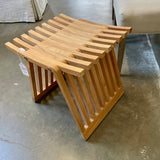 Serena And Lily Teak Bath Stool 18.5"W x 17"D x 18"T