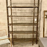 Vintage 1970's Iron Etagere 49"W x 13.5"D x 74"T