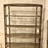 Vintage 1970's Iron Etagere 49"W x 13.5"D x 74"T