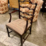 Set of 8 Antique Chippendale Style Ladder Back Dining Chairs 2 Arm 22"W / 6 Side 21"W x 18"D x 39"T