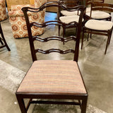 Set of 8 Antique Chippendale Style Ladder Back Dining Chairs 2 Arm 22"W / 6 Side 21"W x 18"D x 39"T