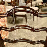 Set of 8 Antique Chippendale Style Ladder Back Dining Chairs 2 Arm 22"W / 6 Side 21"W x 18"D x 39"T