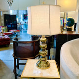 Vintage Brass Three Ball Table Lamp 30"to Finial