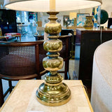 Vintage Brass Three Ball Table Lamp 30"to Finial