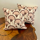 Pair Of Custom Pillows In Katie Leede Papyrus Fabric 16" x 16"