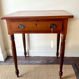 19th Century Sheraton Cherrywood Side Table 27" W X 24" D X 31" T