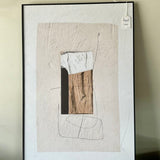 Black and White Abstract Print 36" W X 24" T
