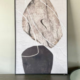 Black and White Abstract Print 36" W X 24" T