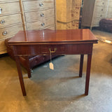 Tilt Top Game Table In Mahogany 36" x 17" X 29"H closed/ 34" x 35.5" Open