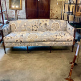 Sheraton Style Curved Back Sofa In Mahogany 76"Long x 28"D x 33.5"T