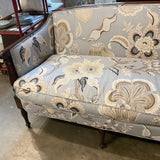 Sheraton Style Curved Back Sofa In Mahogany 76"Long x 28"D x 33.5"T
