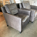 Room And Board Leather Club Chair 29"W x 30.5"D x 30.5"H