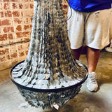 Tiered Capiz Shell Chandelier 33"T x 24"Diam Fixture