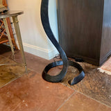 Tall Wrought Iron Floor Lamp 71"T x 18"Base x 19"Diam Glass Shade
