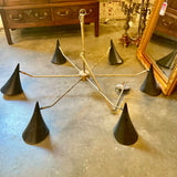 Library Light Fixture by Curry & Co. 31" T X 62" W " with adjustible stem