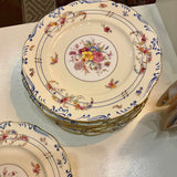 Set of 12 Numbered England Coalport Porcelain Plates10.5" Diam.