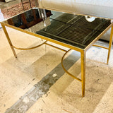 Huff Harrington Gold Wash and Mirrored Top Coffee Table 40" x 20" x 20"H