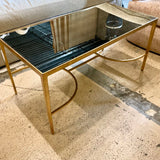 Huff Harrington Gold Wash and Mirrored Top Coffee Table 40" x 20" x 20"H