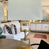 Pair Of Gold Link Table Lamps 32"To Finial