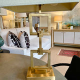 Pair Of Gold Link Table Lamps 32"To Finial