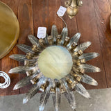 Metal Leaf Design Ceiling Mount Light 20"Diam