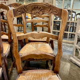 Set Of Six Antique Country Chairs 18"W x 17"D x 39"T