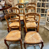 Set Of Six Antique Country Chairs 18"W x 17"D x 39"T