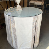 Round Skirted Table 31"T x 30"Diam