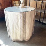 Round Skirted Table 31"T x 30"Diam
