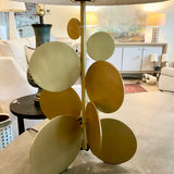 Round Disc Table Lamp 27"T to Finial x 10"W