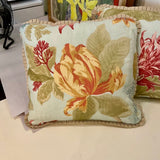 Pair Of Floral Pillows 16" x 17"