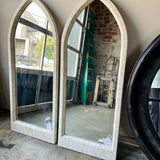 Arched Bone Inlay Mirror 51"T x 10.5"W