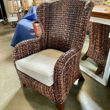 Seagrass Wing Chair And Ottoman