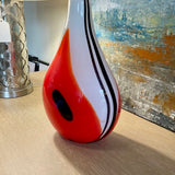 Vintage Italian Murano Style Art Glass Vase 12"T x 8" W