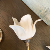 Pair Of Urban Electric Porcelain Posy Wall Sconces 16.75"T x 6.75'Diam Flower x 10" From Wall