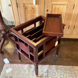 Scully & Scully Magazine Rack with Tray and Wheels 19" W X 22.25 " T