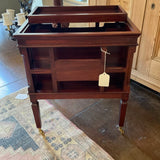 Scully & Scully Magazine Rack with Tray and Wheels 19" W X 22.25 " T