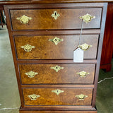 Small Chest Of Drawers In Mahogany And Burl Wood 20"W x 16"D x 31"T