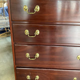 Small Mahogany Chest Of Drawers With Brass Handles 26"W c 16"D x 30.5"H