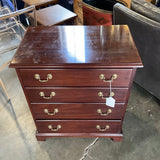 Small Mahogany Chest Of Drawers With Brass Handles 26"W c 16"D x 30.5"H