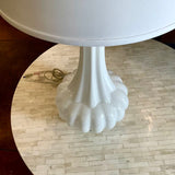 White Glass Gourd Lamp 31.' Tall to Finial x 10"Diam