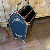 Hollywood Regency Style Magazine Rack 12"" W X 22" T