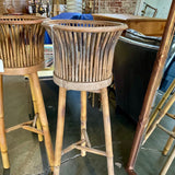 Mid Century Bamboo Plant Stand 14.25 " W X 37" T
