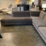 Room And Board L Shape Sofa In Mink Velvet Fabric 107"L x 23"D x103"L x 28.5" H