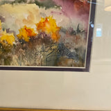 Signed J.McElroy Watercolor 29.5"W x 22"T