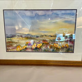 Signed J.McElroy Watercolor 29.5"W x 22"T