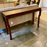Asian Inspired Long Mahogany Console Mathews Furniture 54"L x 16"D x 34"T