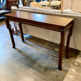 Asian Inspired Long Mahogany Console Mathews Furniture 54"L x 16"D x 34"T